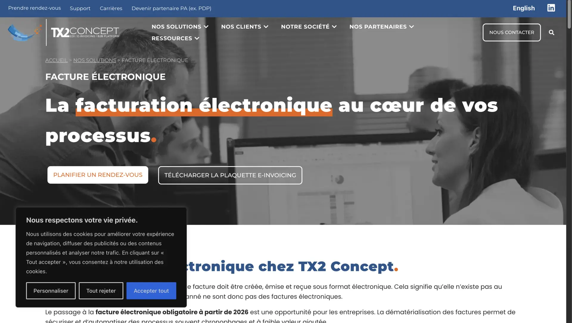Interface de gestion TX2 Cloud : vue centralisée sur les flux EDI et factures Interface de gestion TX2 Cloud : vue centralisée sur les flux EDI et factures